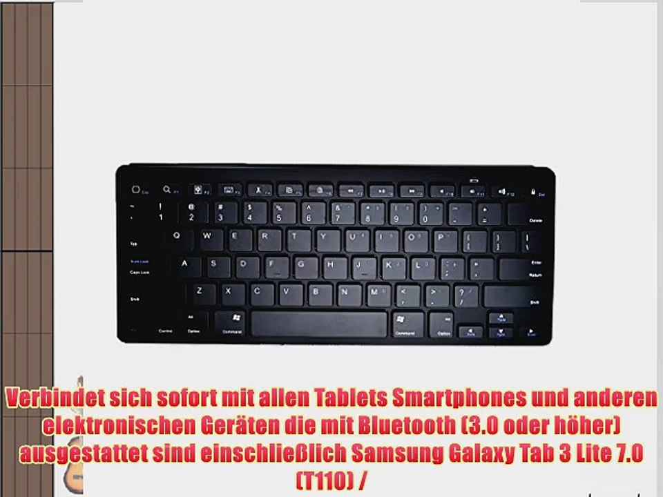 Cooper Cases(TM) B1 universelle Bluetooth Funktastatur f?r Samsung Galaxy Tab 3 Lite 7.0 (T110)
