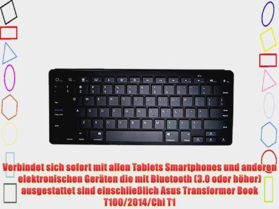 Cooper Cases(TM) B1 universelle Bluetooth Funktastatur f?r Asus Transformer Book T100/2014/Chi