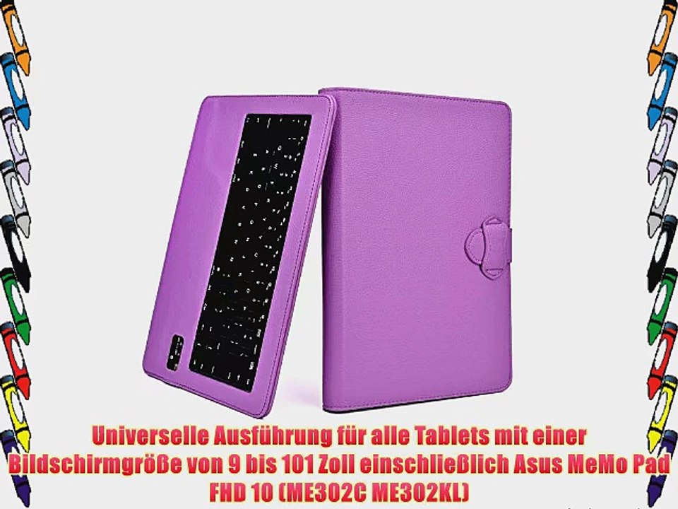 Cooper Cases(TM) Infinite Executive Asus MeMo Pad FHD 10 (ME302C ME302KL) Universal Folio-Tastatur