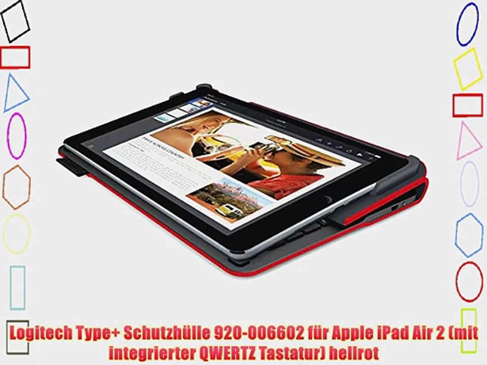 Logitech Type  Schutzh?lle 920-006602 f?r Apple iPad Air 2 (mit integrierter QWERTZ Tastatur)