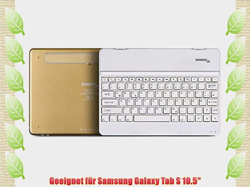 DONZO Aluminium Case inkl. QWERTZ Bluetooth Tastatur f?r Samsung Galaxy Tab S / T800