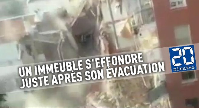 Un immeuble s'effondre juste après l'évacuation de ses occupants à Madrid