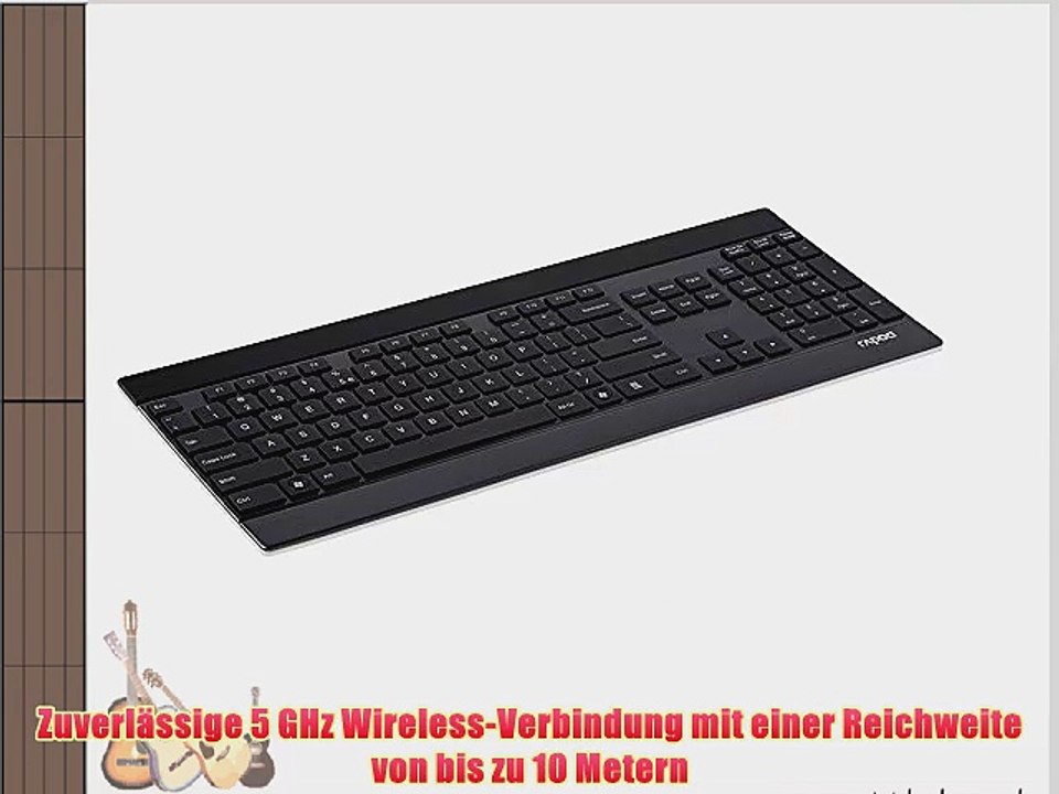 Rapoo Wireless Ultra-Slim Touch Tastatur (deutsches Tastaturlayout QWERTZ) schwarz