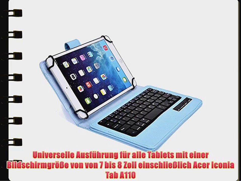 Cooper Cases(TM) Infinite Executive Universal Folio-Tastatur f?r Acer Iconia Tab A110 in Hellblau
