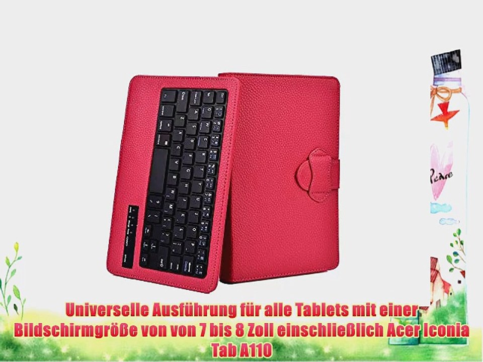 Cooper Cases(TM) Infinite Executive Universal Folio-Tastatur f?r Acer Iconia Tab A110 in Rosarot