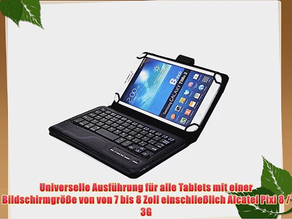 Cooper Cases(TM) Infinite Executive Universal Folio-Tastatur f?r Alcatel Pixi 8 / 3G in Schwarz