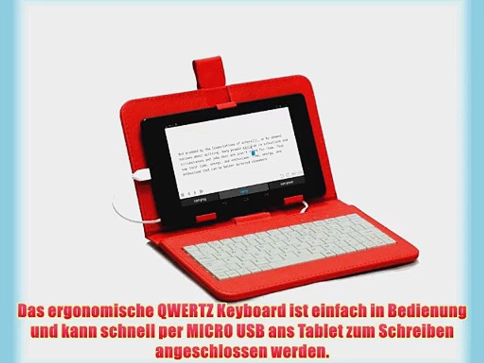 Navitech Odys Connect 8  7.9 Zoll Tablet-PC 7 Zoll Case / Cover mit deutschem QWERTZ Keyboard