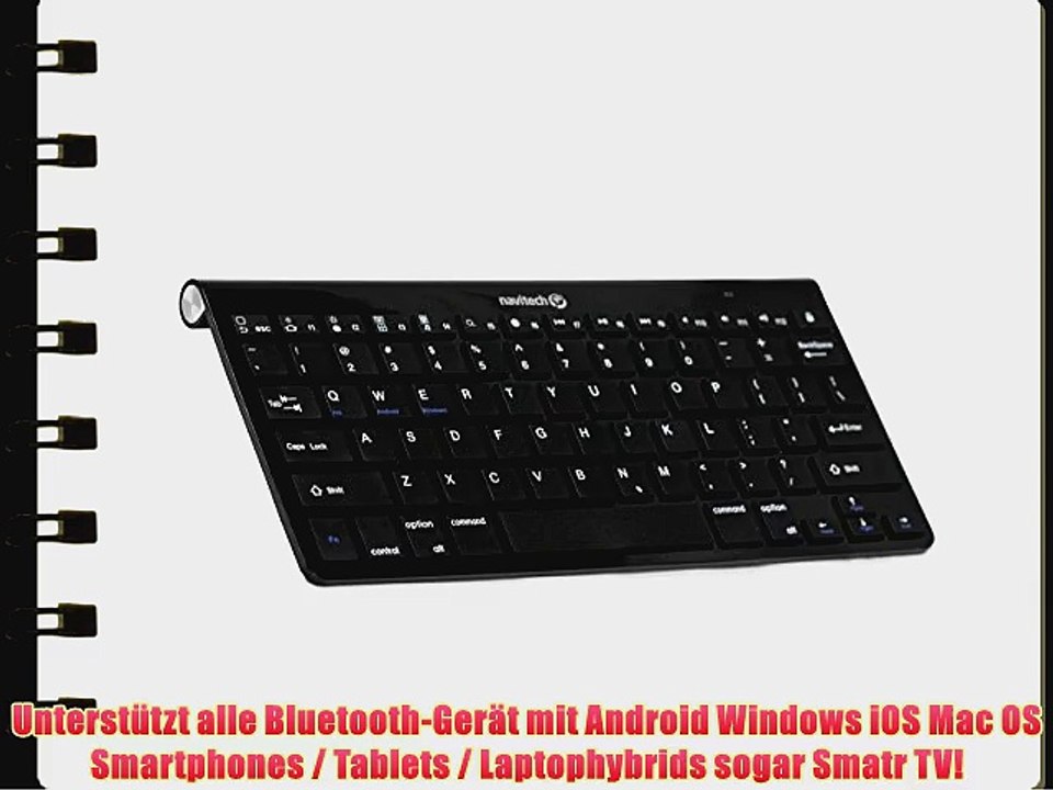 Navitech Odys Connect 8  7.9 Zoll Tablet-PC Schwarz Wireless Bluetooth Keyboard / Tastatur