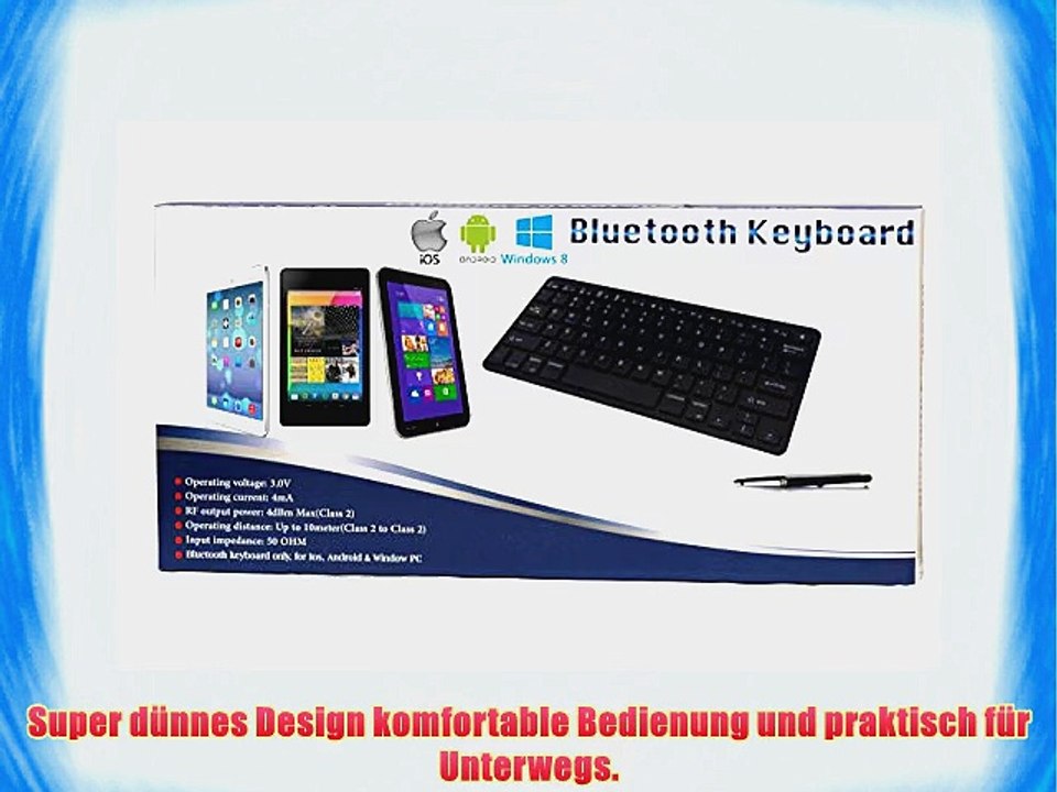 Navitech QWERTZ Wireless Bluetooth Keyboard / Tastatur f?r das ASUS VivoTab Note 8 (M80TA)