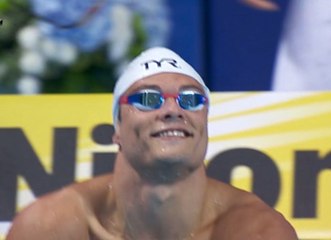 Le premier titre mondial individuel de Florent Manaudou à travers nos télés, en 42 secondes