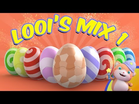 Learn English with Looi the Cat Surprise Eggs | Looi's Mix Compilation