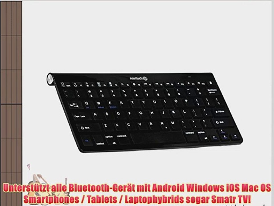 Navitech Schwarz Wireless Bluetooth Keyboard / Tastatur f?r das Odys Wintab Gen 8