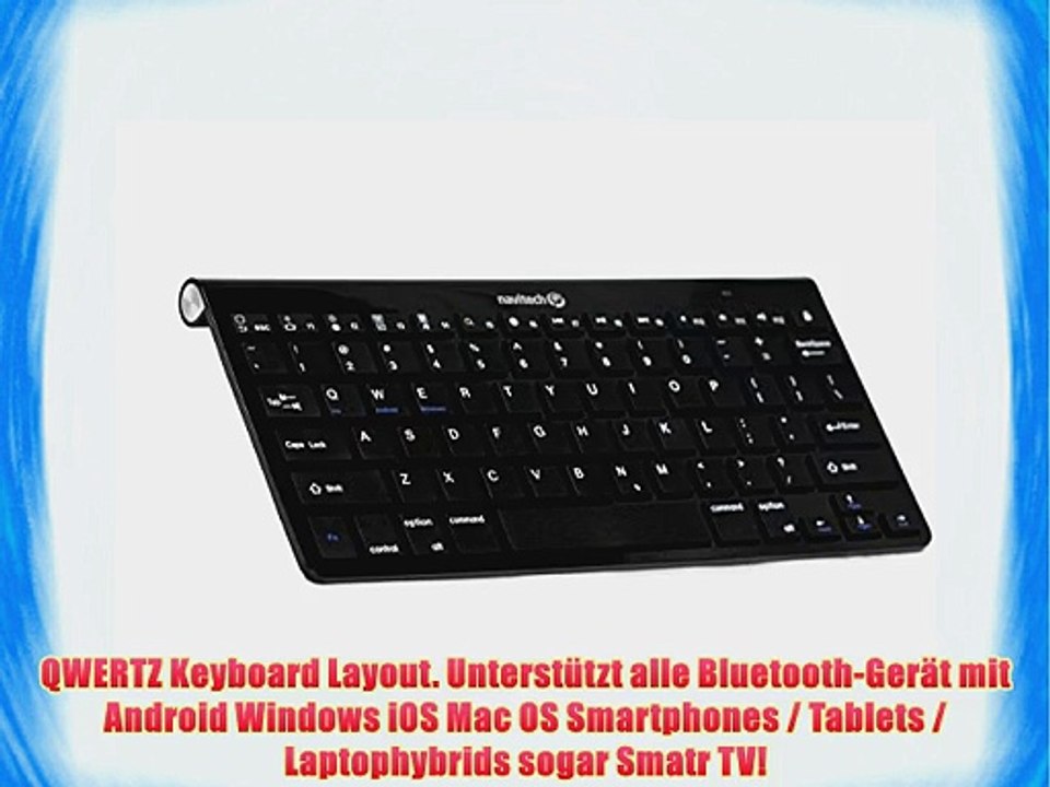 Navitech Schwarz Wireless Bluetooth QWERTZ Keyboard / Tastatur f?r das MEDION LIFETAB S10346