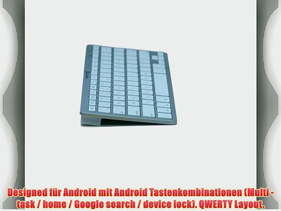 Navitech Silber Schlankes Wireless Bluetooth 3.0 Android Keyboard / Tastatur f?r das MEDION
