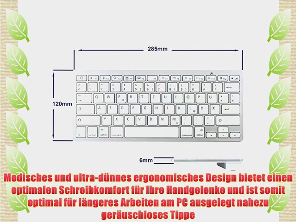 Ultra-Slim Deutsche Wireless Bluetooth Tastatur Bluetooth 3.0 f?r iPad iPhone Tablet PC Handy