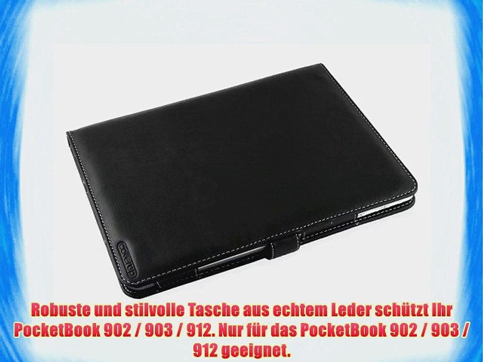 Cover-Up Ledertasche f?r PocketBook 902 / 903 / 912 (Buch-Stil) in Schwarz
