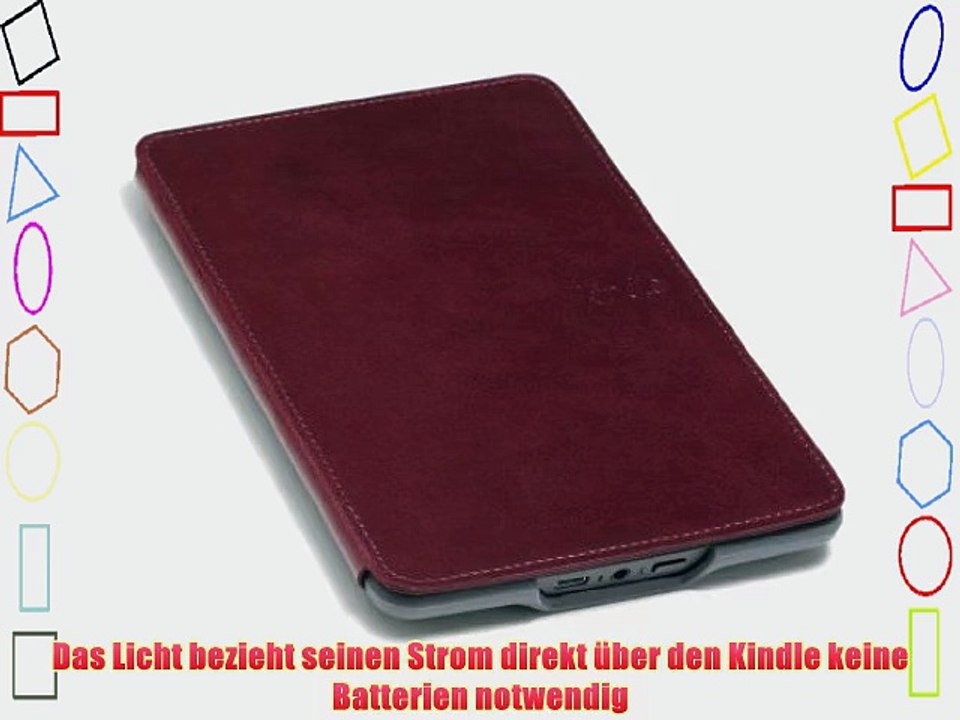 Amazon Kindle Touch Lederh?lle mit Leseleuchte Violett (nur geeignet f?r Kindle Touch)