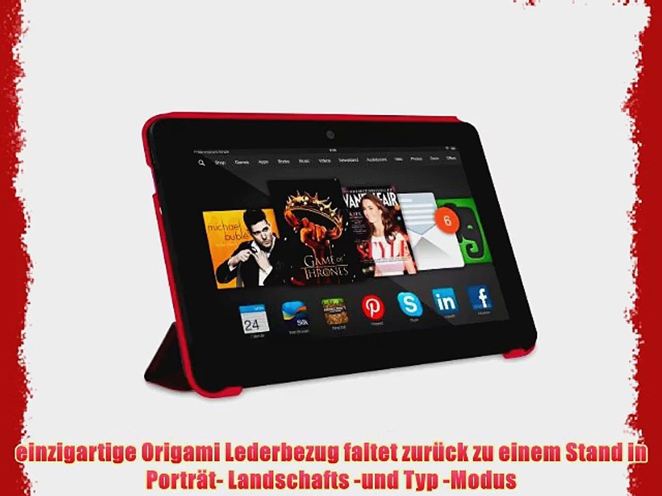 rooCASE Amazon Kindle Fire HDX 8.9 Ultra Slim Case H?lle - Horizontal Vertikal St?nderfunktion