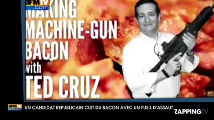 Découvrez Ted Cruz le candidat républicain qui fait cuire du bacon avec... un fusil d'assaut !