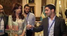 22 de DIC. Cristina Fernández brindó con los periodistas acreditados en Casa Rosada.