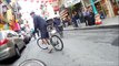 Cyclist Falls off Bike SF Critical Mass Chinatown