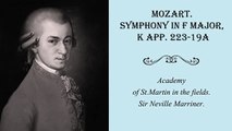 Wolfgang Amadeus Mozart. Symphony in F Major, K App. 223-19a.