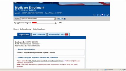 PECOS Enrollment Tutorial – Adding a Practice Location (DMEPOS Only):