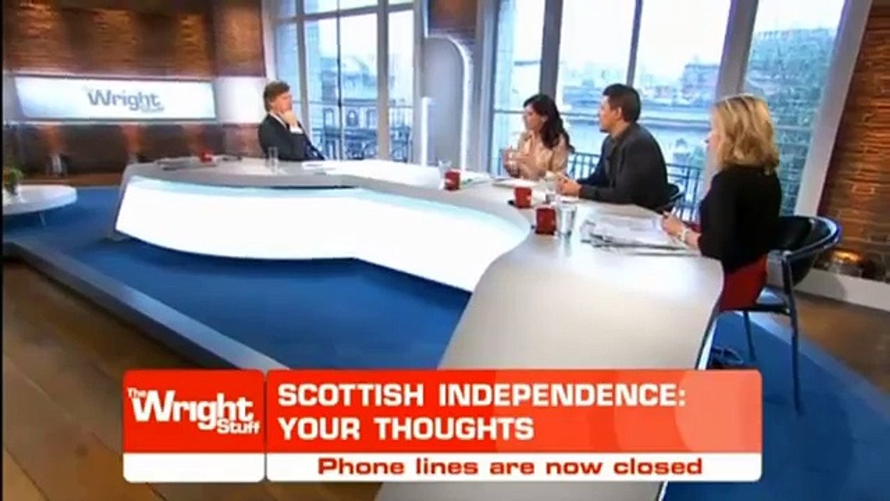 Scottish Independence being discussed on 'The Wright Stuff' 27/11/2013