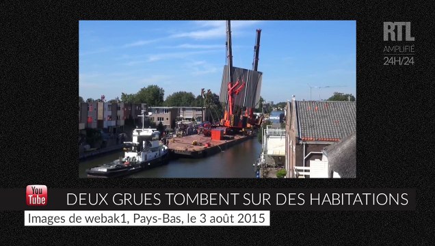 Deux grues tombent sur des habitations dans l'ouest des Pays-Bas