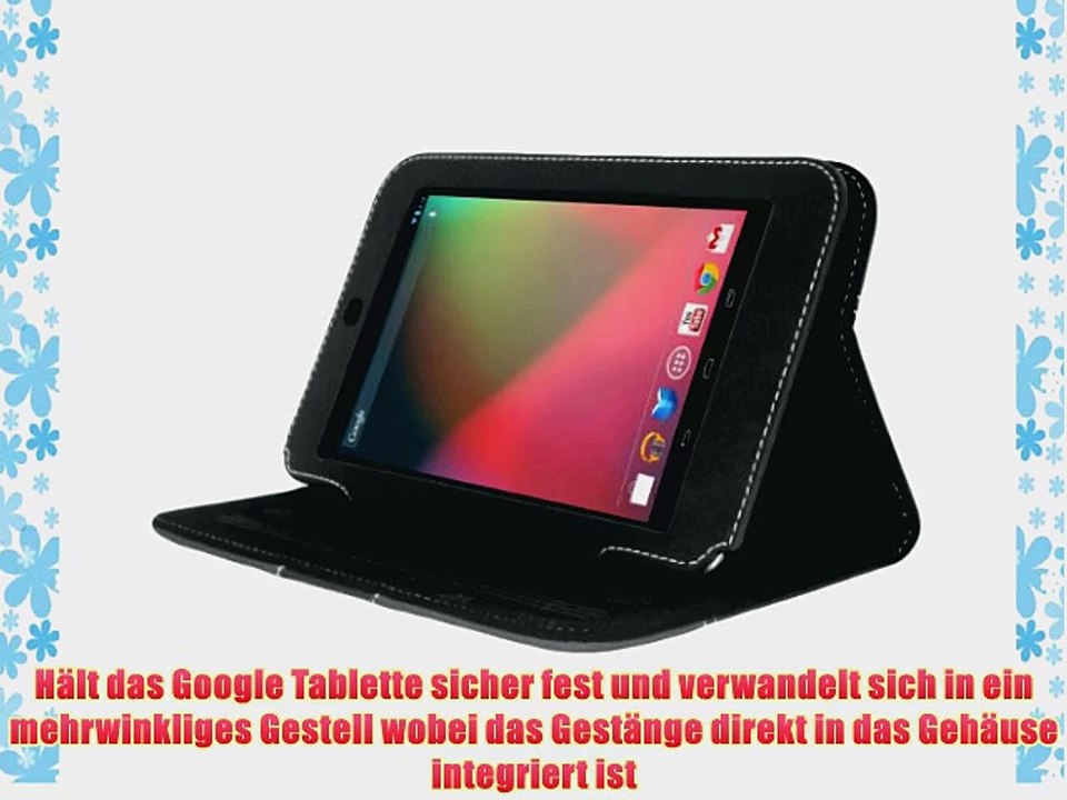Slim Leder-Folio Tasche f?r das Google Nexus 7 **Smart Cover mit Sleep-/ Wake Up-Funktion**