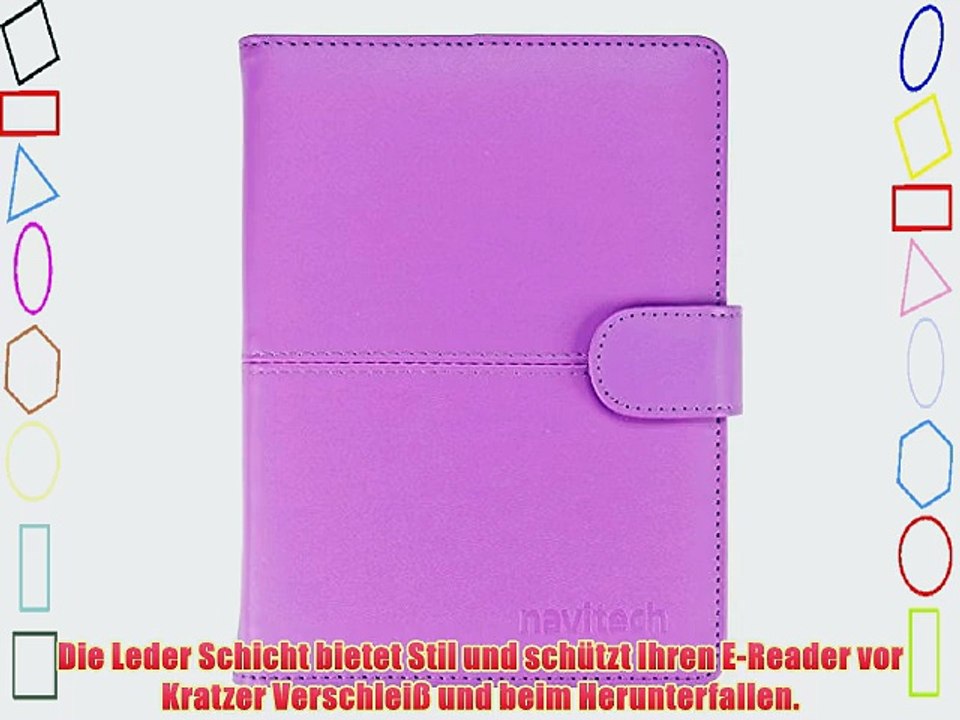 Navitech Kindle 152 cm (6 Zoll) Touchscreen Lila Bycast Leather Case Cover Tasche H?lle mit