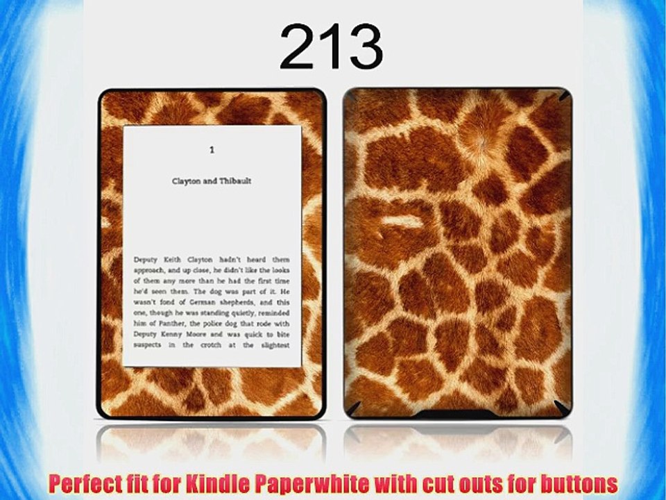 TaylorHe Skin Folie Sticker Aufkleber mit bunten Mustern f?r Kindle Paperwhite Muster der Giraffe