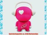 818-Shop No7700080032 Hi-Speed 2.0 USB-Sticks 32GB Lustiger Musik DJ 3D rosa