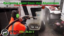 Removing paint from Aluminium truck cab - ProBlast Melbourne Dustless Blasting