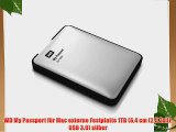 WD My Passport f?r Mac externe Festplatte 1TB (64 cm (25 Zoll) USB 3.0) silber