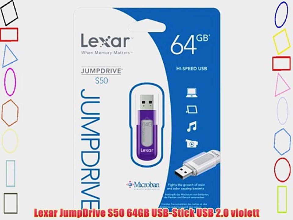 Lexar JumpDrive S50 64GB USB-Stick USB 2.0 violett