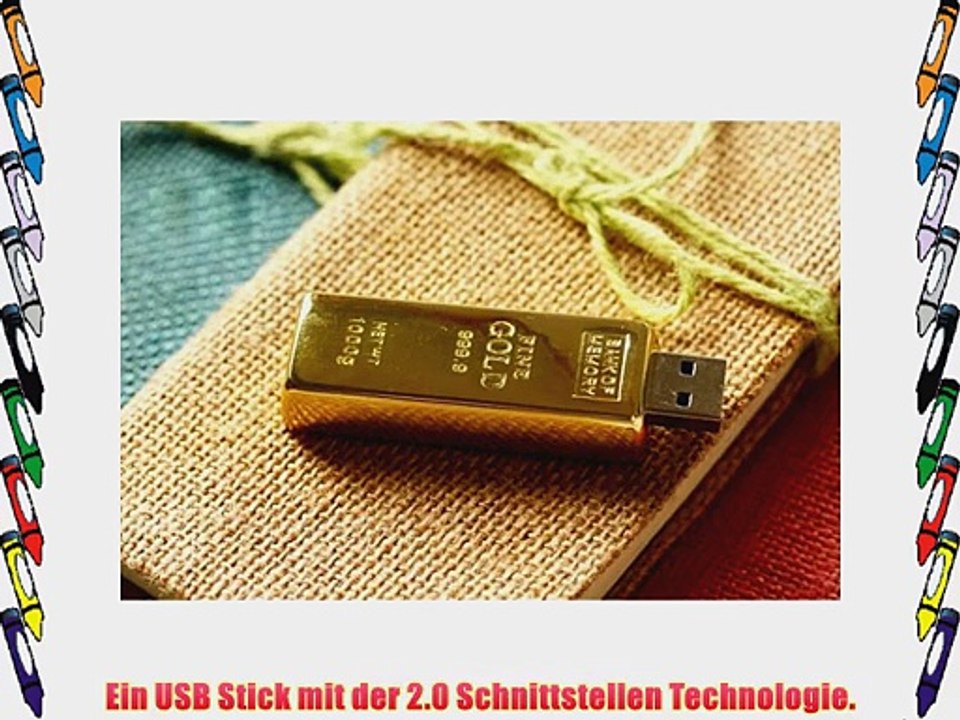 SUNWORLD Goldbarren USB 2.0 Stick 32GB USB Speicherstick