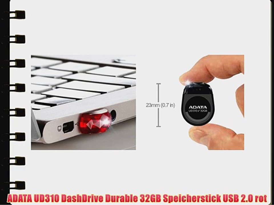 ADATA UD310 DashDrive Durable 32GB Speicherstick USB 2.0 rot