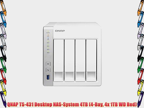 QNAP TS-431 Desktop NAS-System 4TB (4-Bay 4x 1TB WD Red)