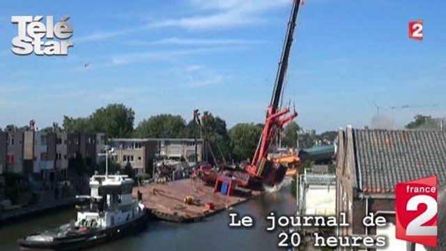 20hFr2 : une chute de grues impressionante sur un chantier