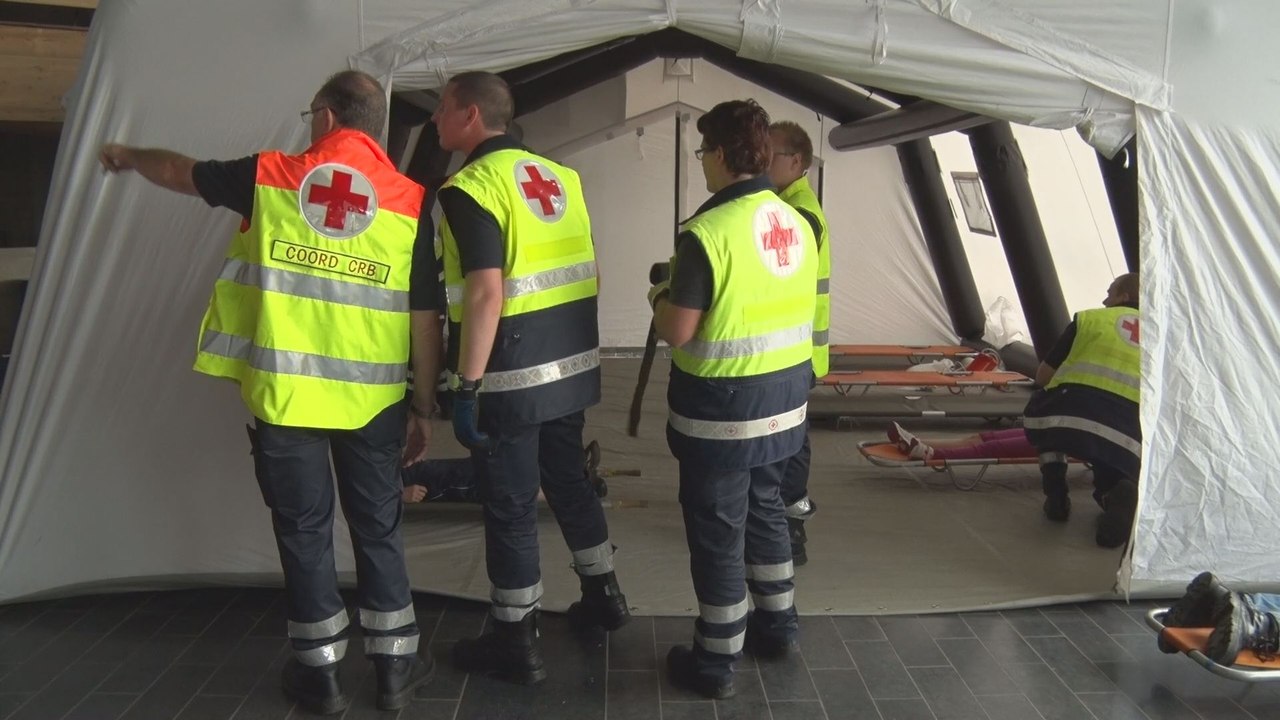 Exercice catastrophe pour 400 secouristes de la Croix-Rouge