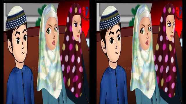 Abdul Bari with family in their red car Muslims Islamic Cartoon for children with Abdul Ba