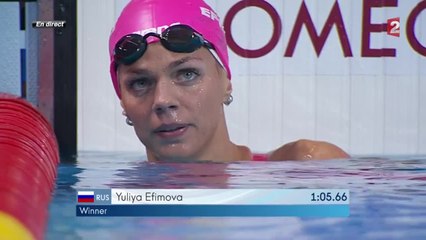 100m brasse : Retour en grâce pour Efimova