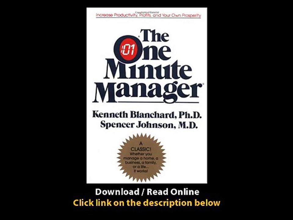 [Download PDF] The One Minute Manager
