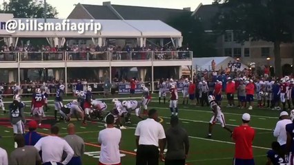 Watkins runs all over Stephon Gilmore in practice
