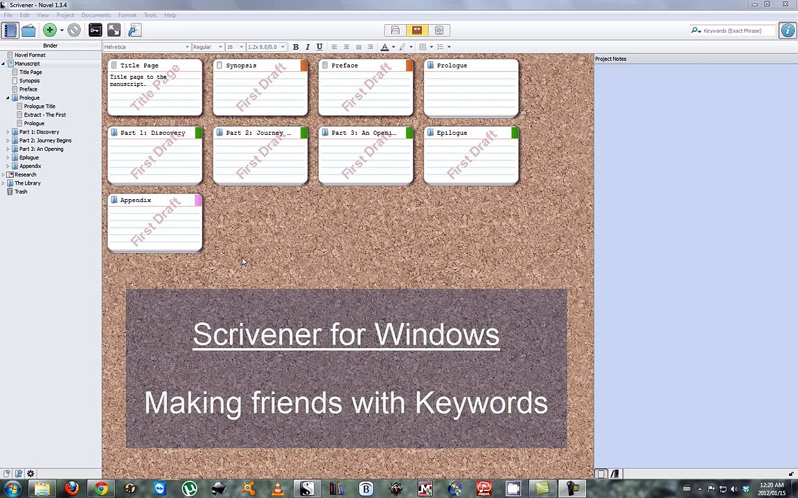 Scrivener for Windows - Using Keywords