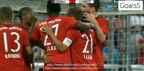 Bayern 1 - 0 AC Milan HALF Time Goals and Highlights Audi Cup 04-08-2015