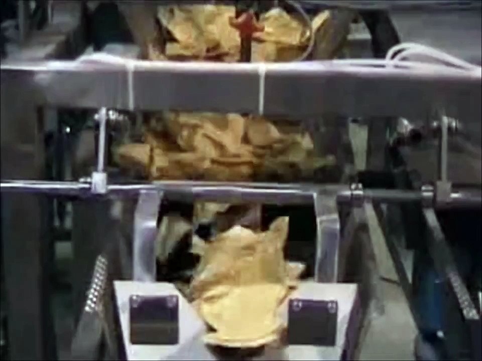 Tortilla chips in a bulk linear scale
