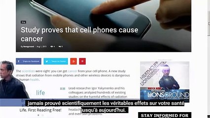 Le rayonnement des téléphones portables provoquent le cancer avec la preuve scientifique