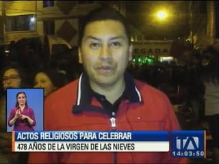 Celebran fiesta de la Virgen de las Nieves